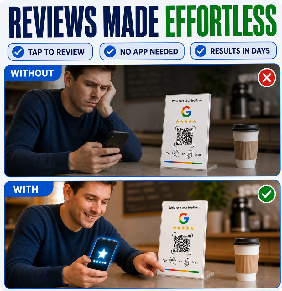 Google review stand