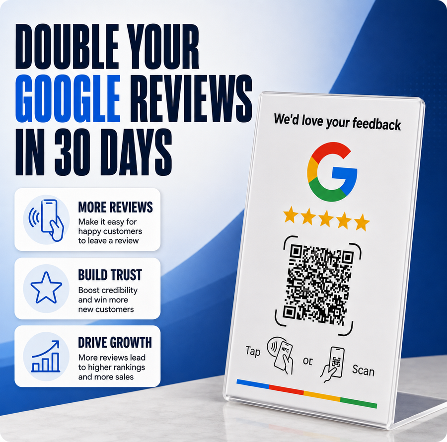 Google review stand