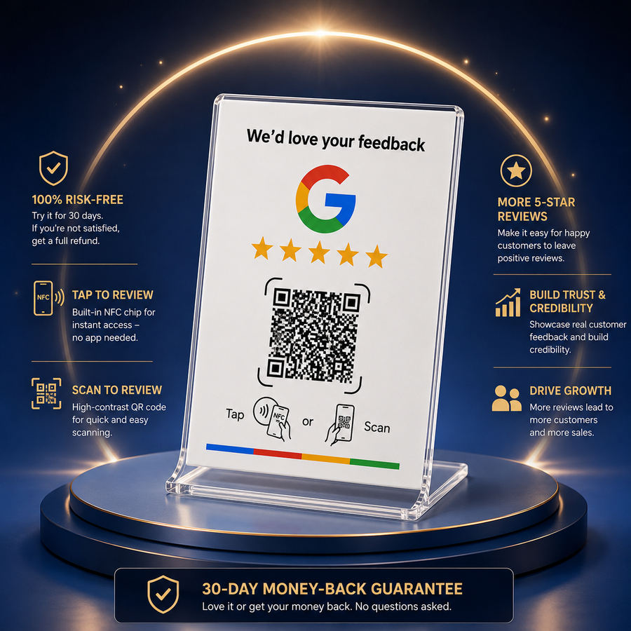 Google review stand