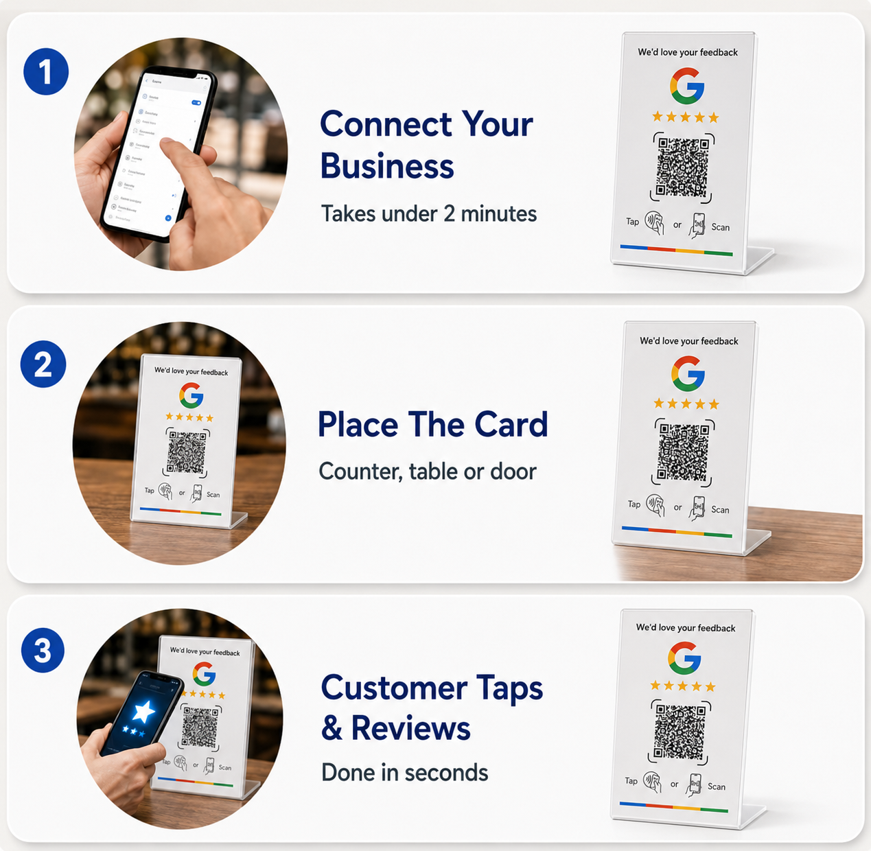 Google review stand