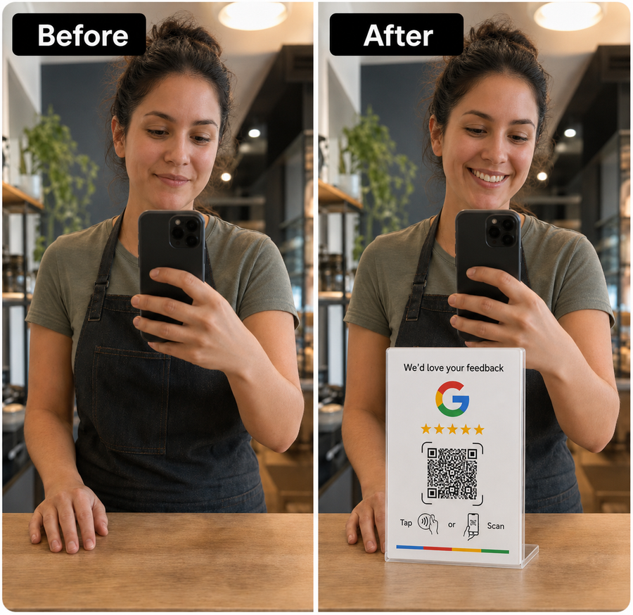 Google review stand